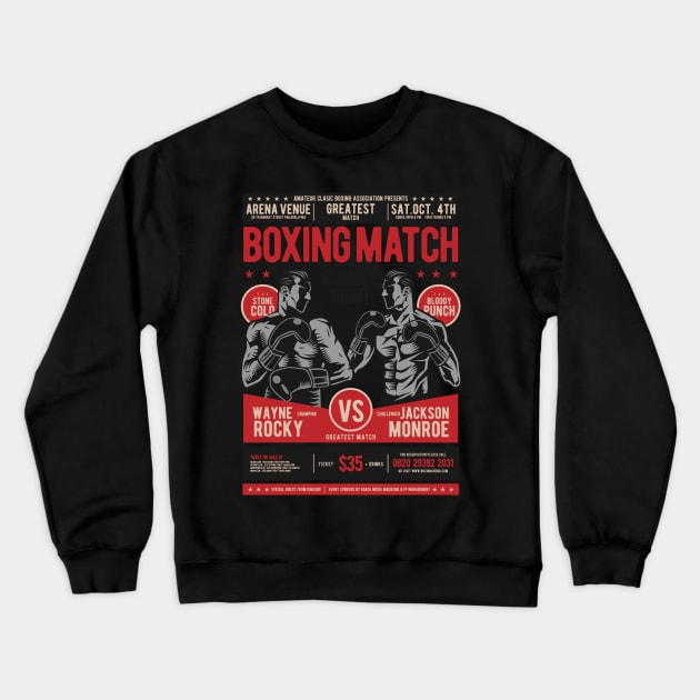 Boxing Match Crewneck Sweatshirt by AtuyaStudio